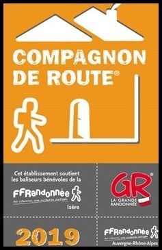 Nos chambres d'hôtes sont compagnons de route de la Fédération Française de Randonnée, pour l'Isère.